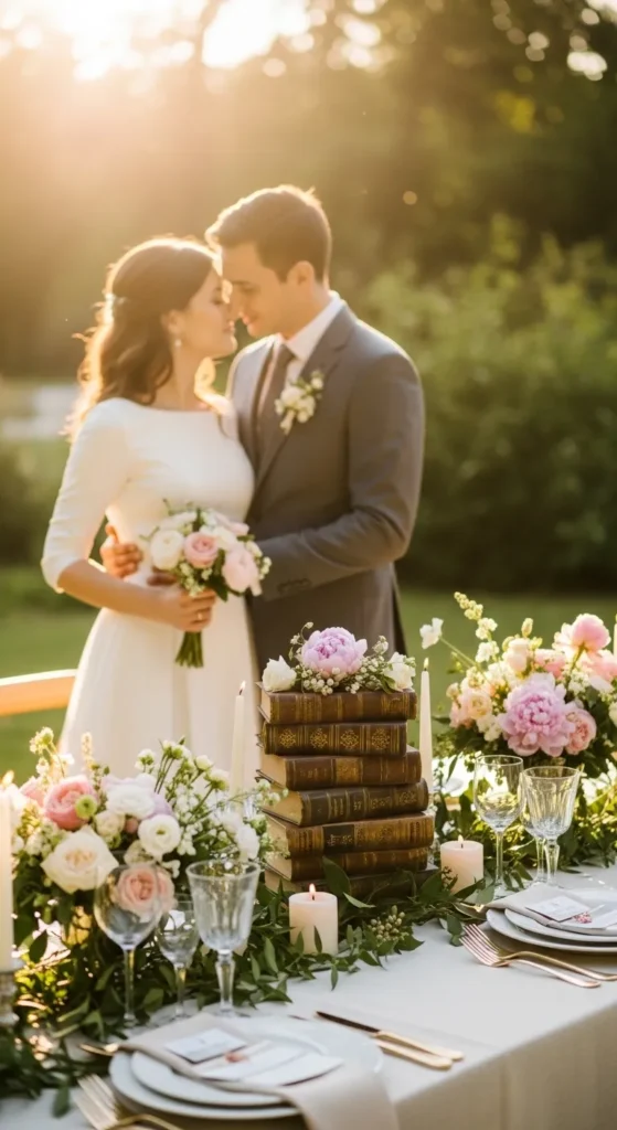 Book Stack Centerpiece