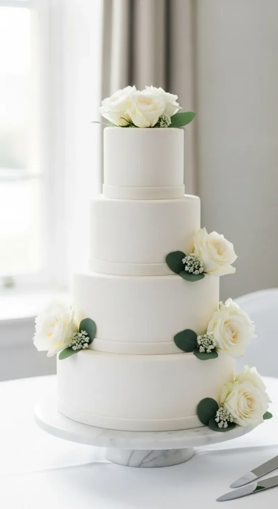 Classic White Tiered Cake