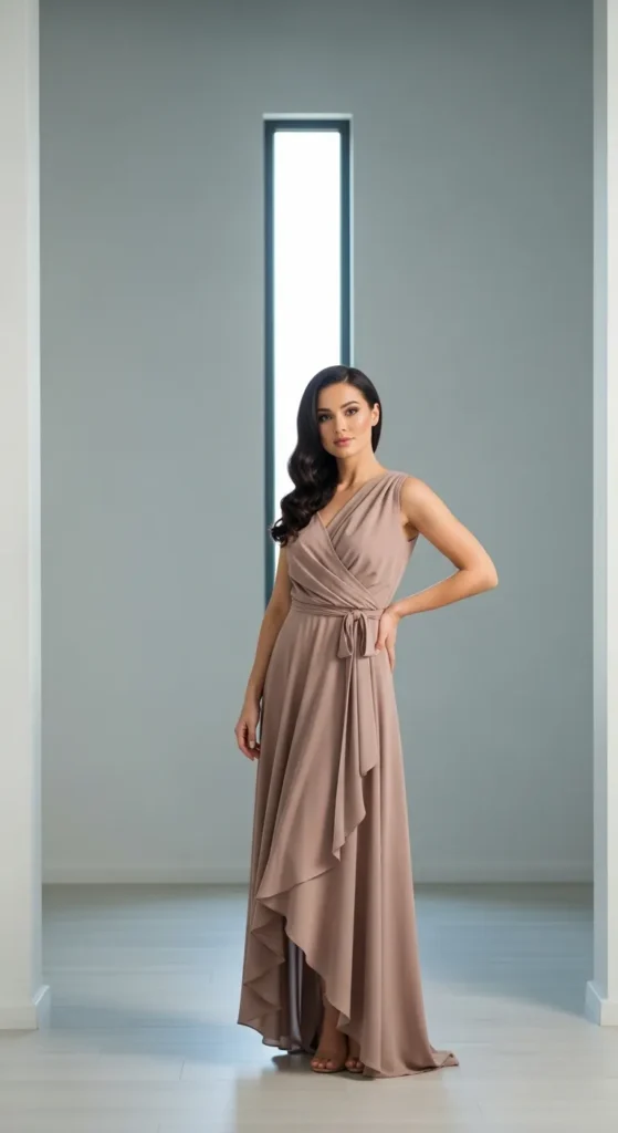 The One Shoulder Wrap Dress