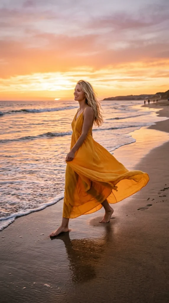 The Golden Hour Flowing Maxi Dress