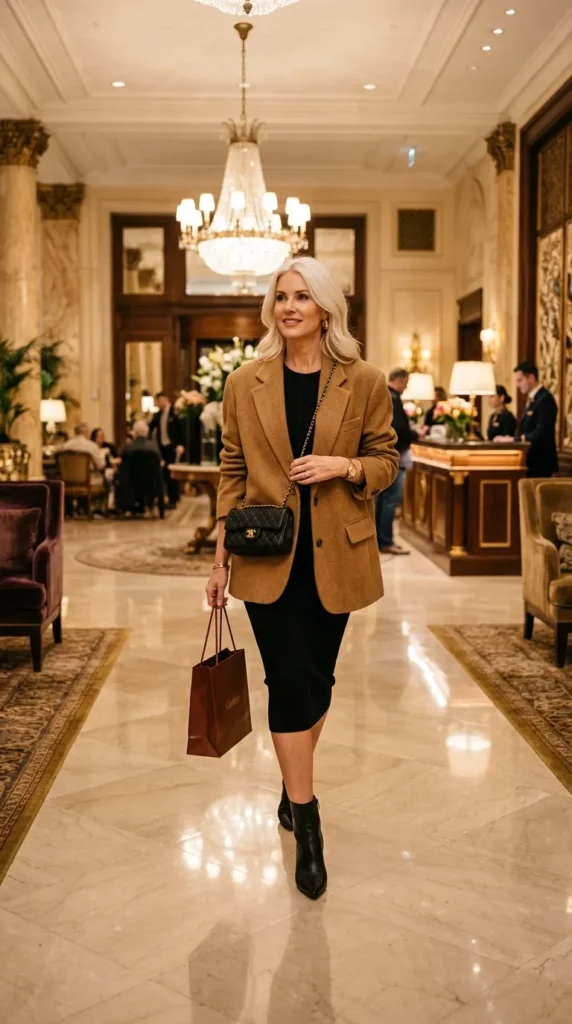 The Black Midi Bodycon with a Blazer