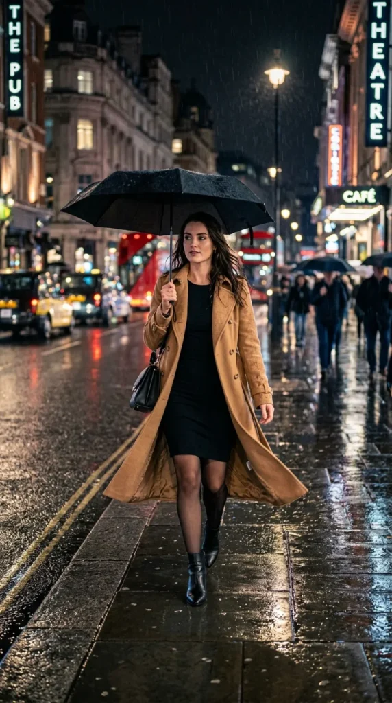 The Bodycon Dress Under a Trench Coat