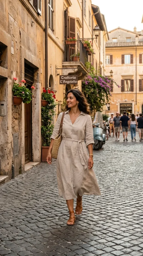  The Linen Midi Dress for Rome