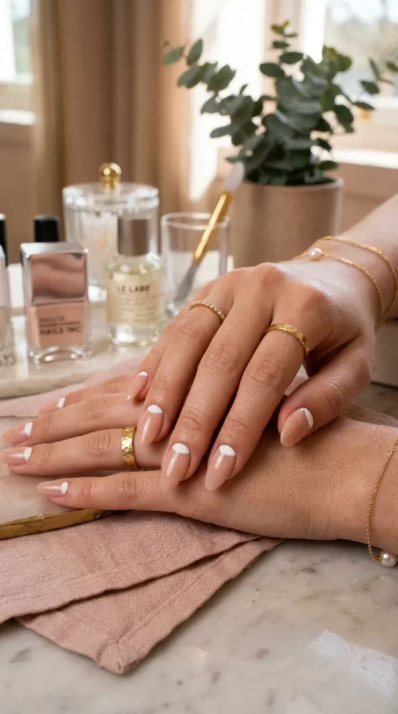  Reverse French Tip Nails