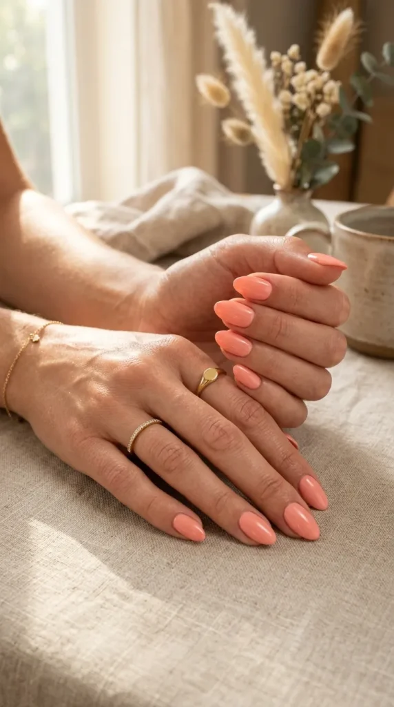 Peach Nails