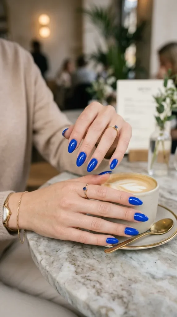 Cobalt Blue Nails