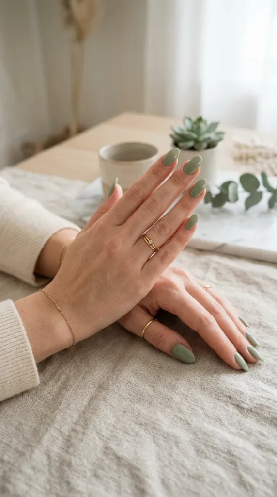 Sage Green Nails