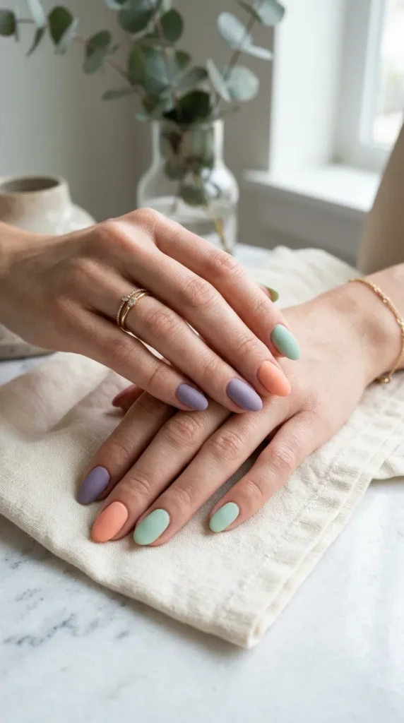 Matte Pastel Nails