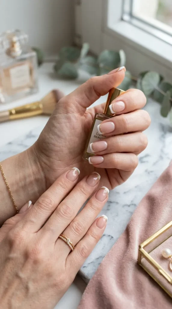  Double French Tip Nails