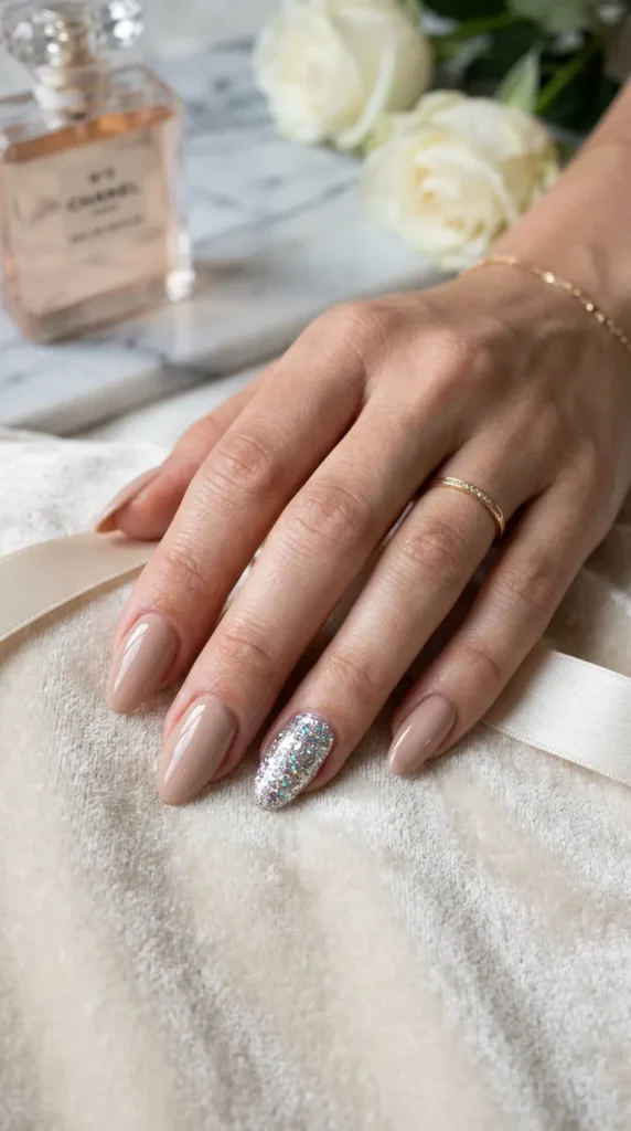 Glitter Accent Nails