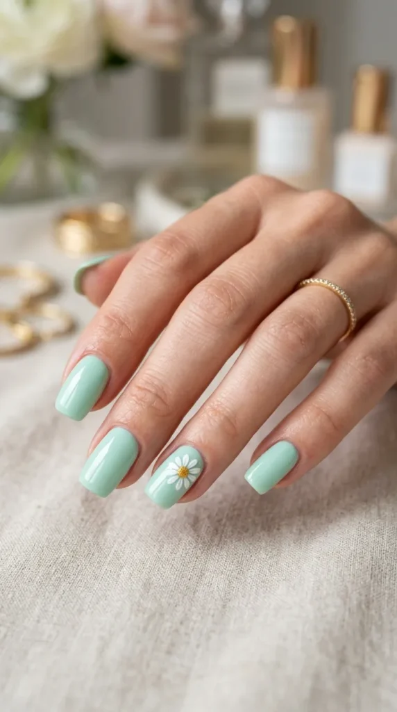 Daisy Flower Nails