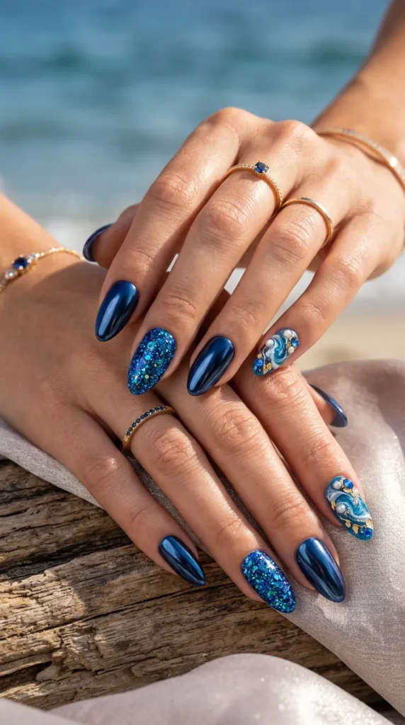 11 Blue Nail Ideas for Trendy Manicure