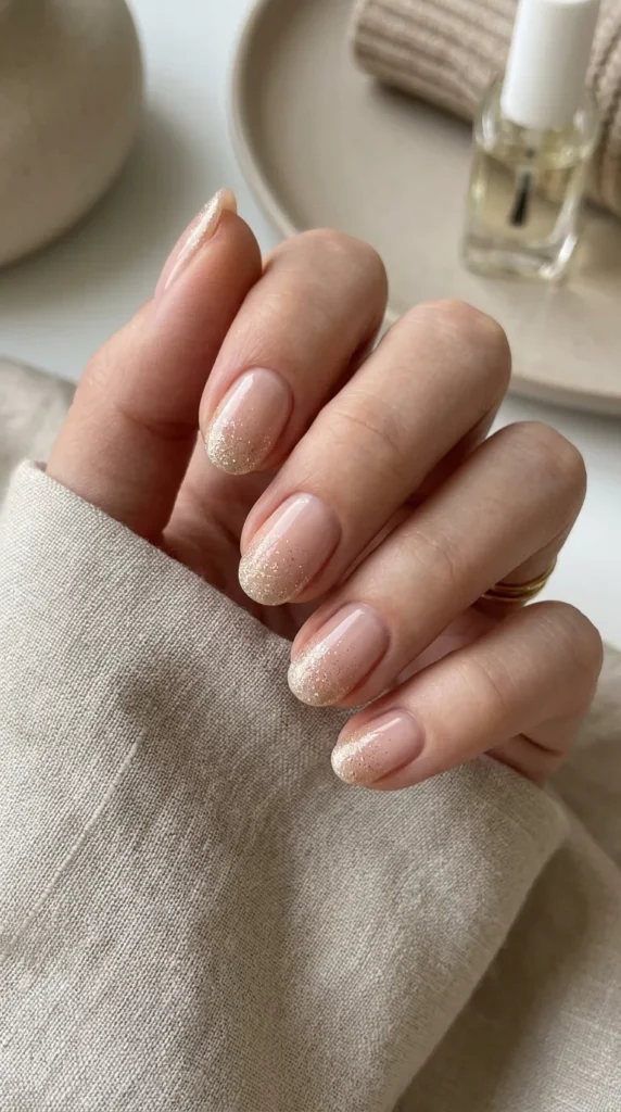 Subtle Micro-Glitter Ombre for Everyday