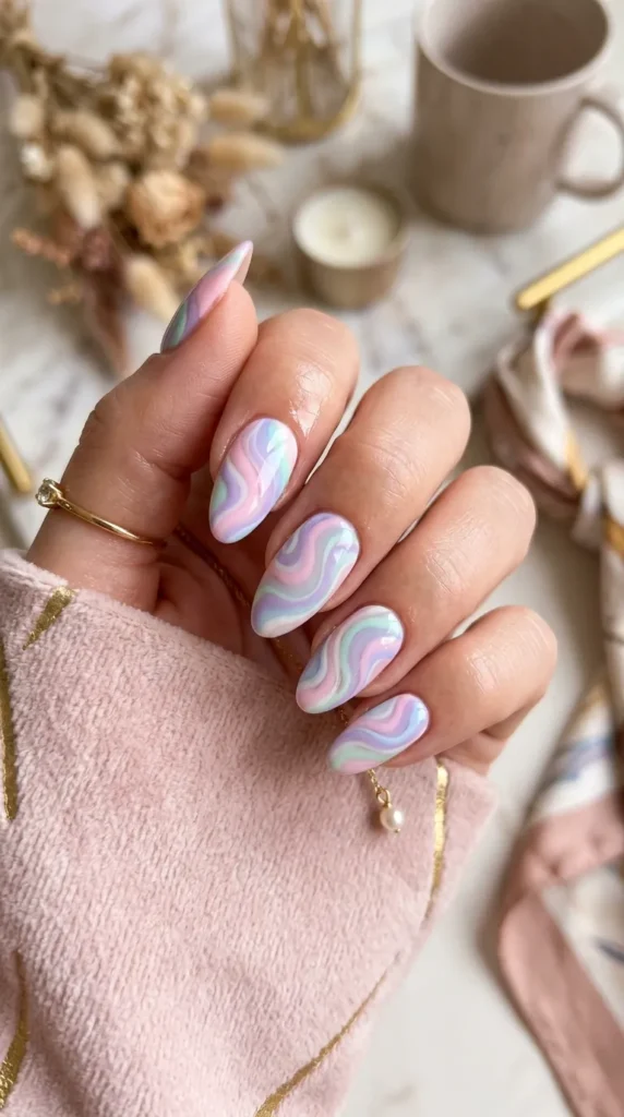 Pastel Swirl Nail Designs