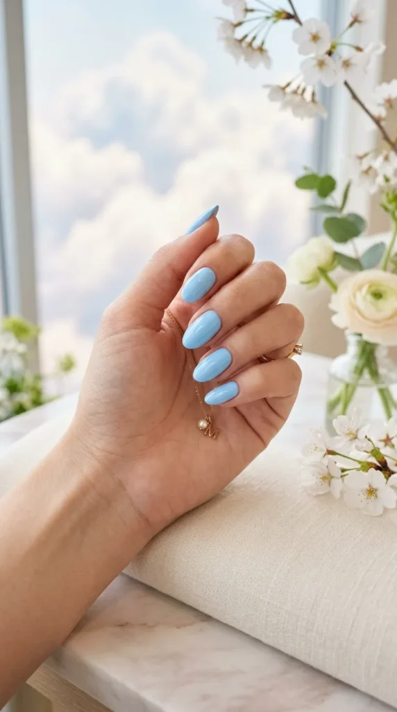 Sky Blue Nails for a Fresh and Clean Look