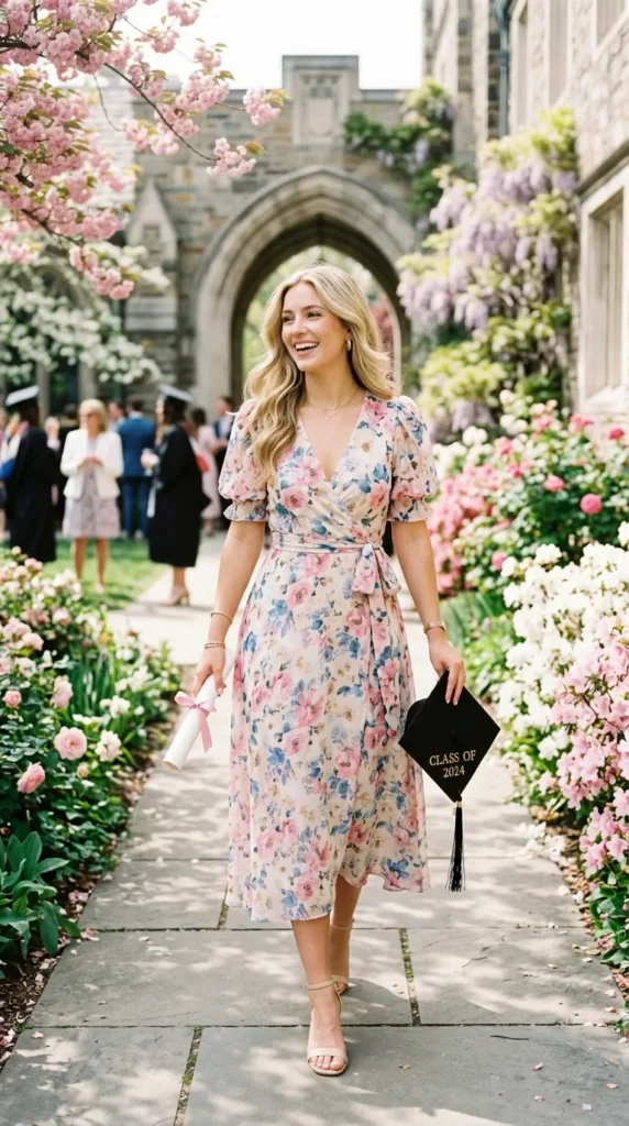  Floral Wrap Dress