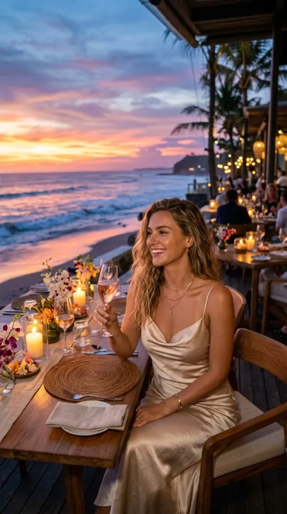 Satin Slip Dress for Beach Evenings