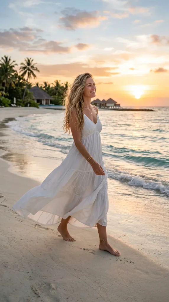 Flowy White Maxi Dress