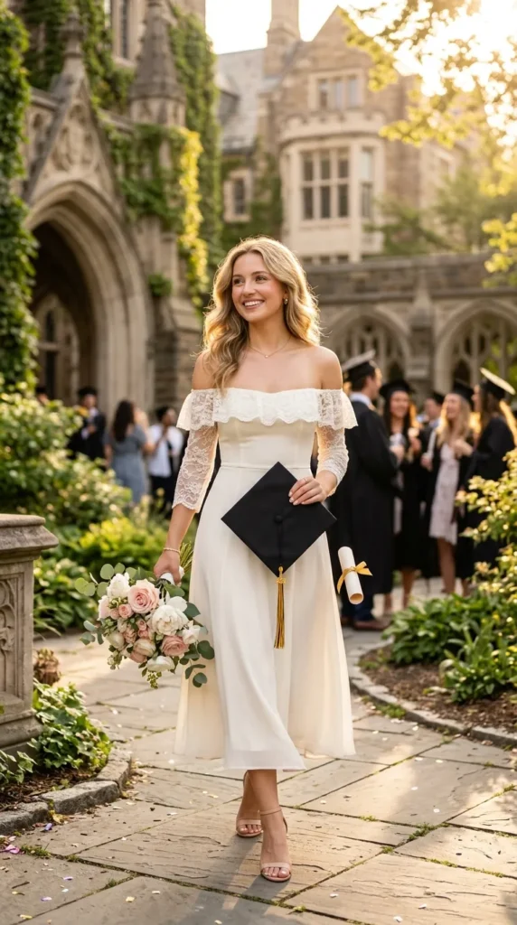 Off-the-Shoulder Midi Dress