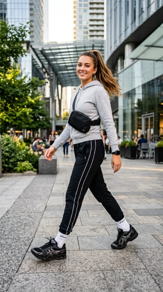 Track Pants with Fitted Hoodie