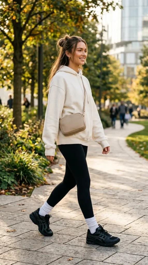  Classic Leggings and Oversized Hoodie